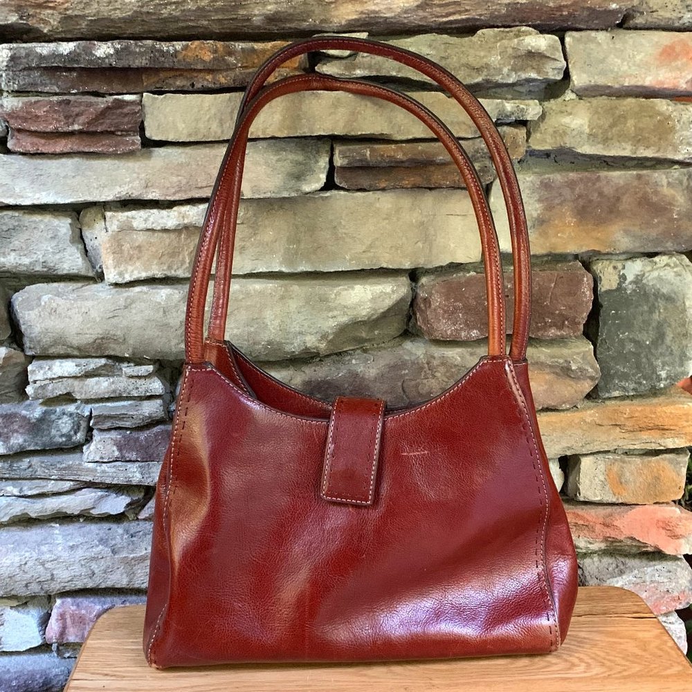 Fossil Red Leather Shoulder Bag